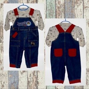 Sonoma Baby Boys Denim Overalls Outfit​​​​​​​​​​​​​​​​​​​​​​​​​​​